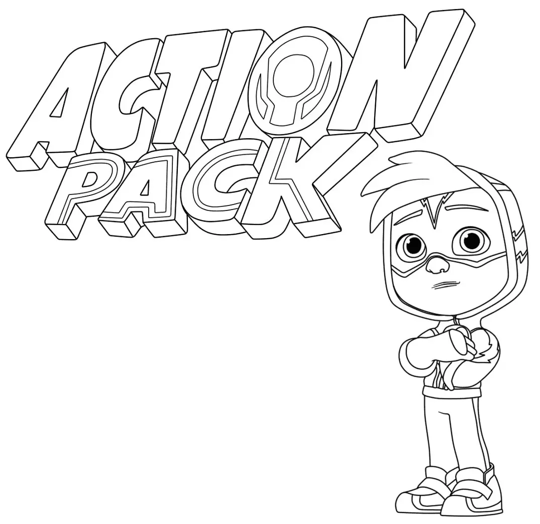 Action Pack Coloring Pages