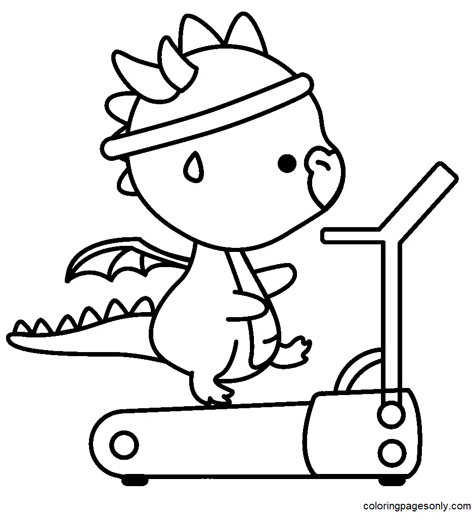 Aerobics Coloring Pages