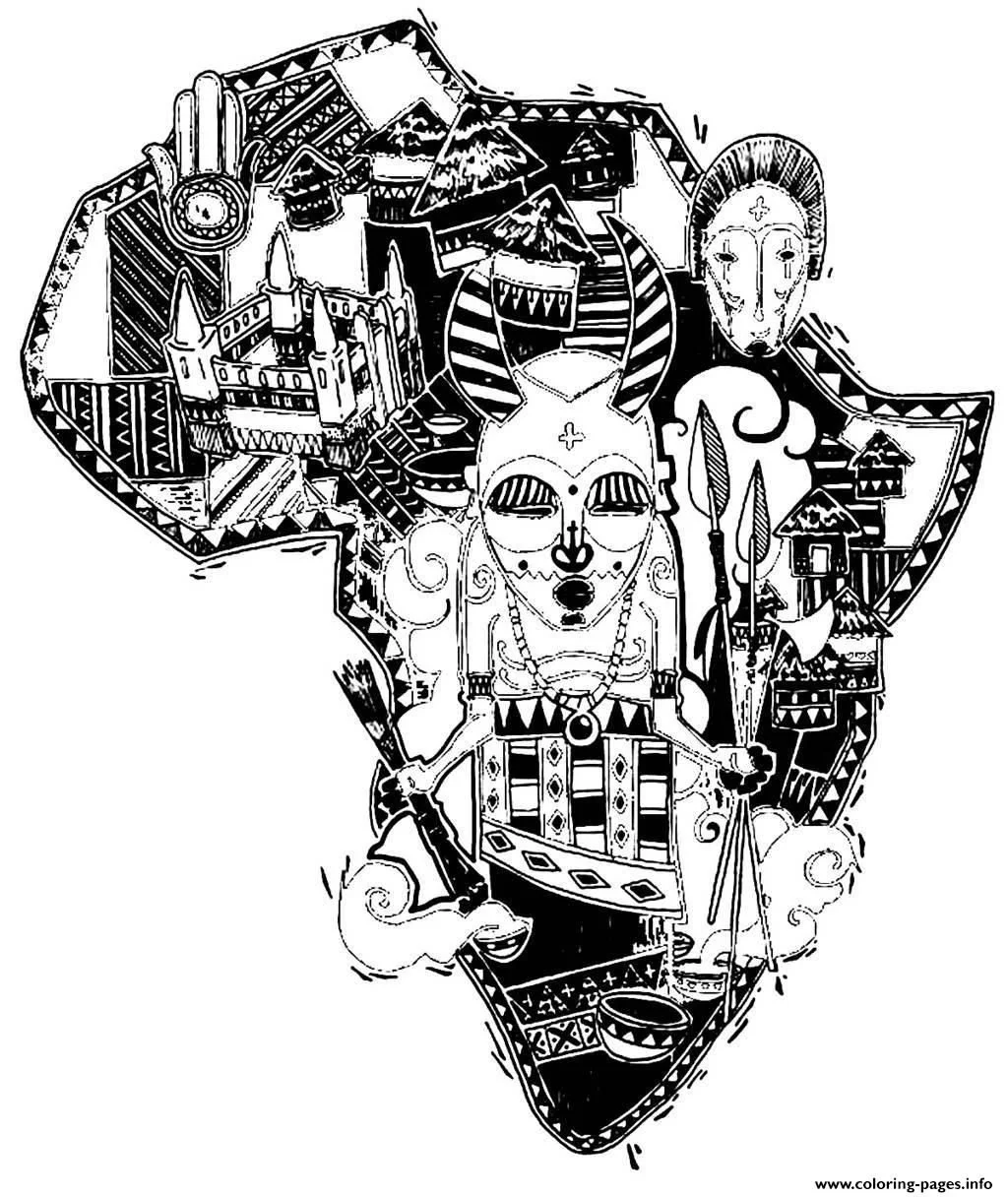 Africa Coloring Pages