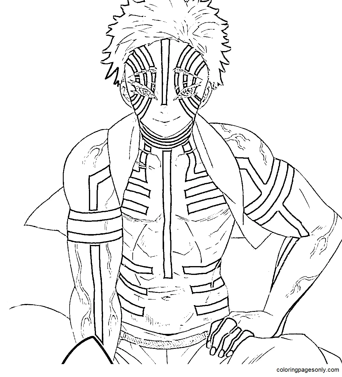 Akaza Coloring Pages
