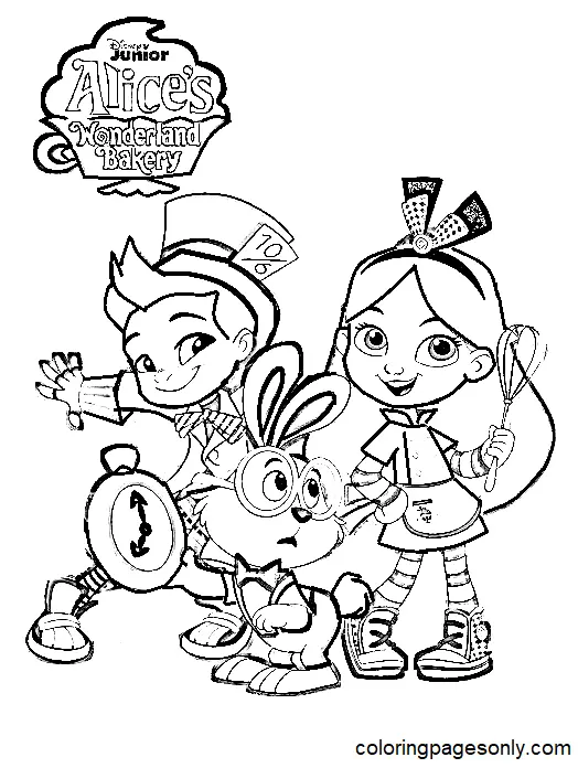 Alice s Wonderland Bakery Coloring Pages