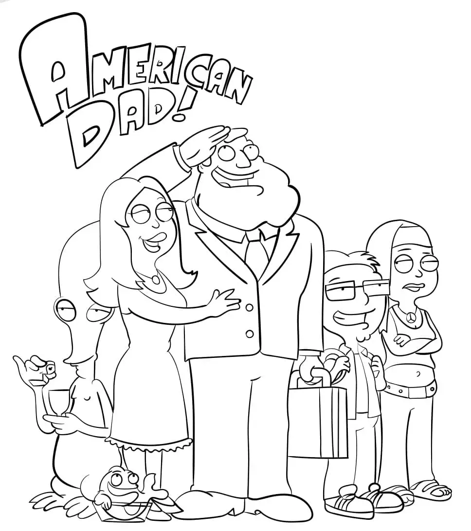 American Dad Coloring Pages