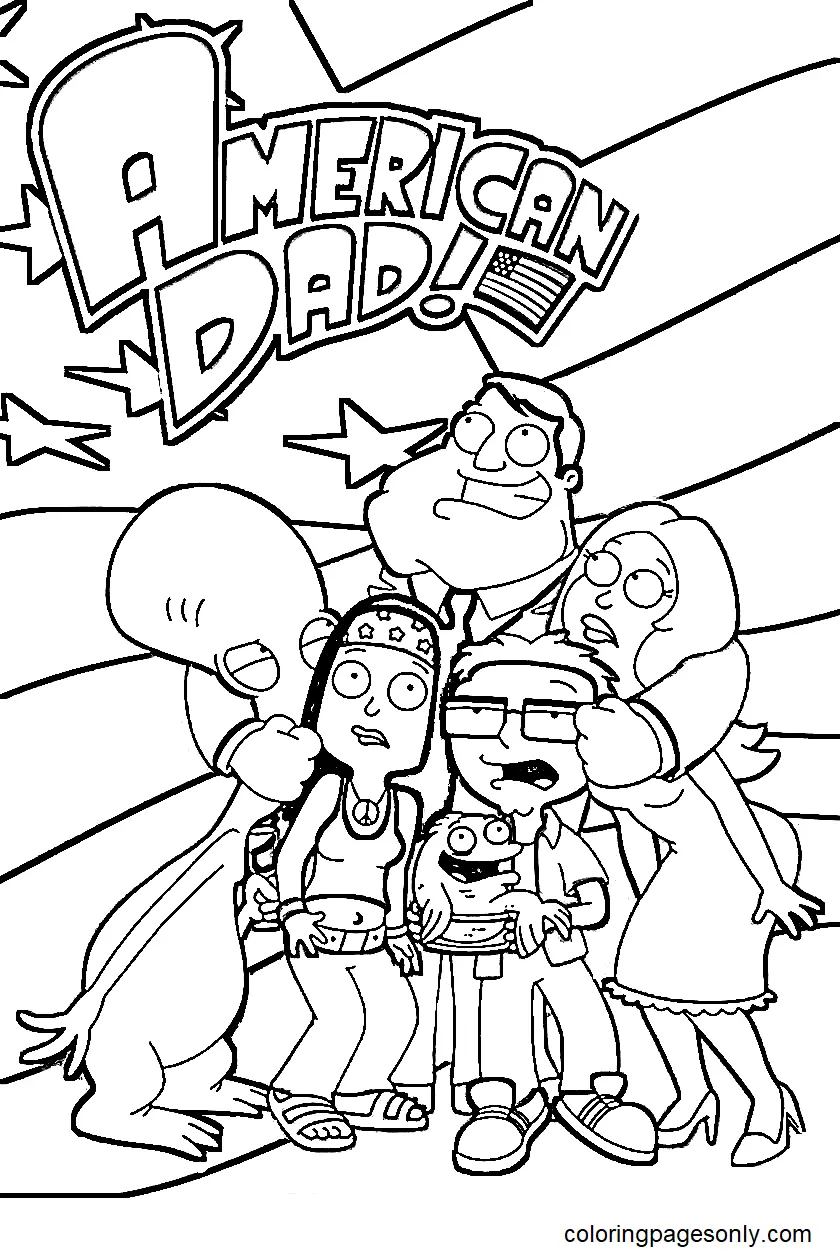 American Dad Coloring Pages