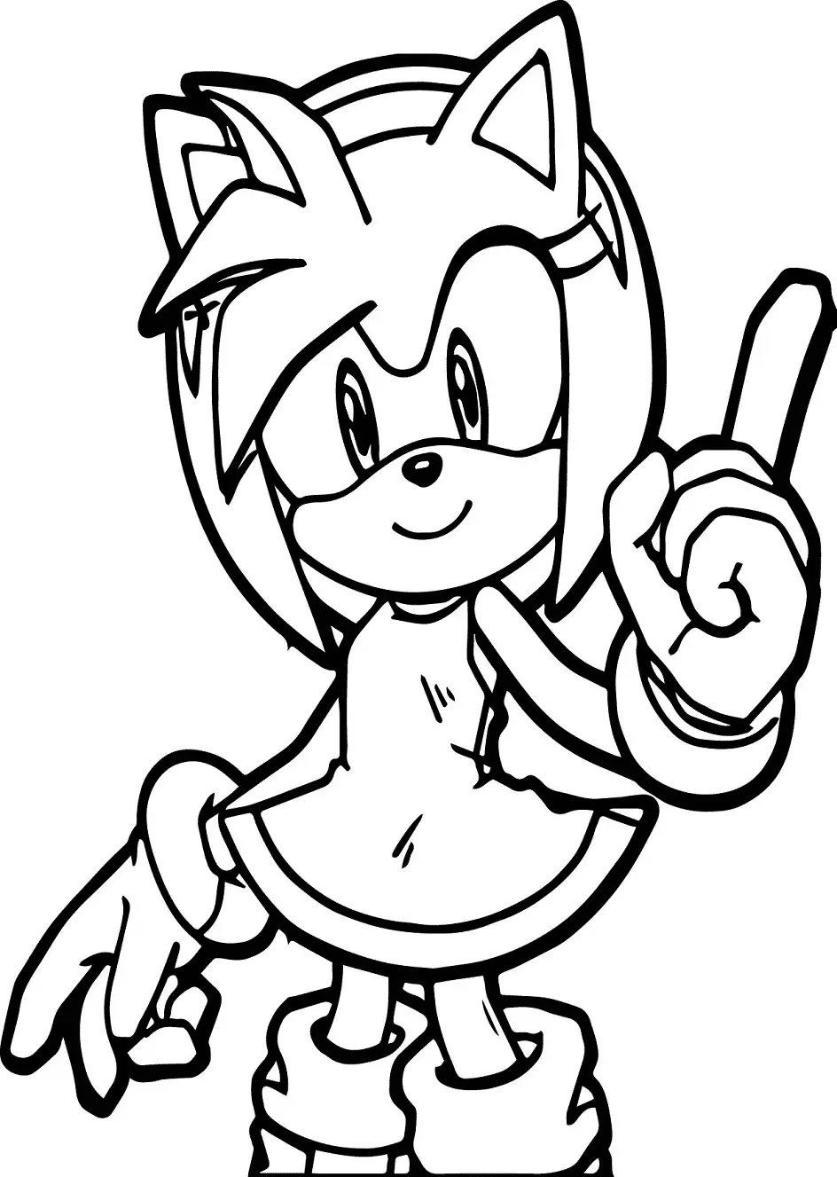 Amy Rose Coloring Pages