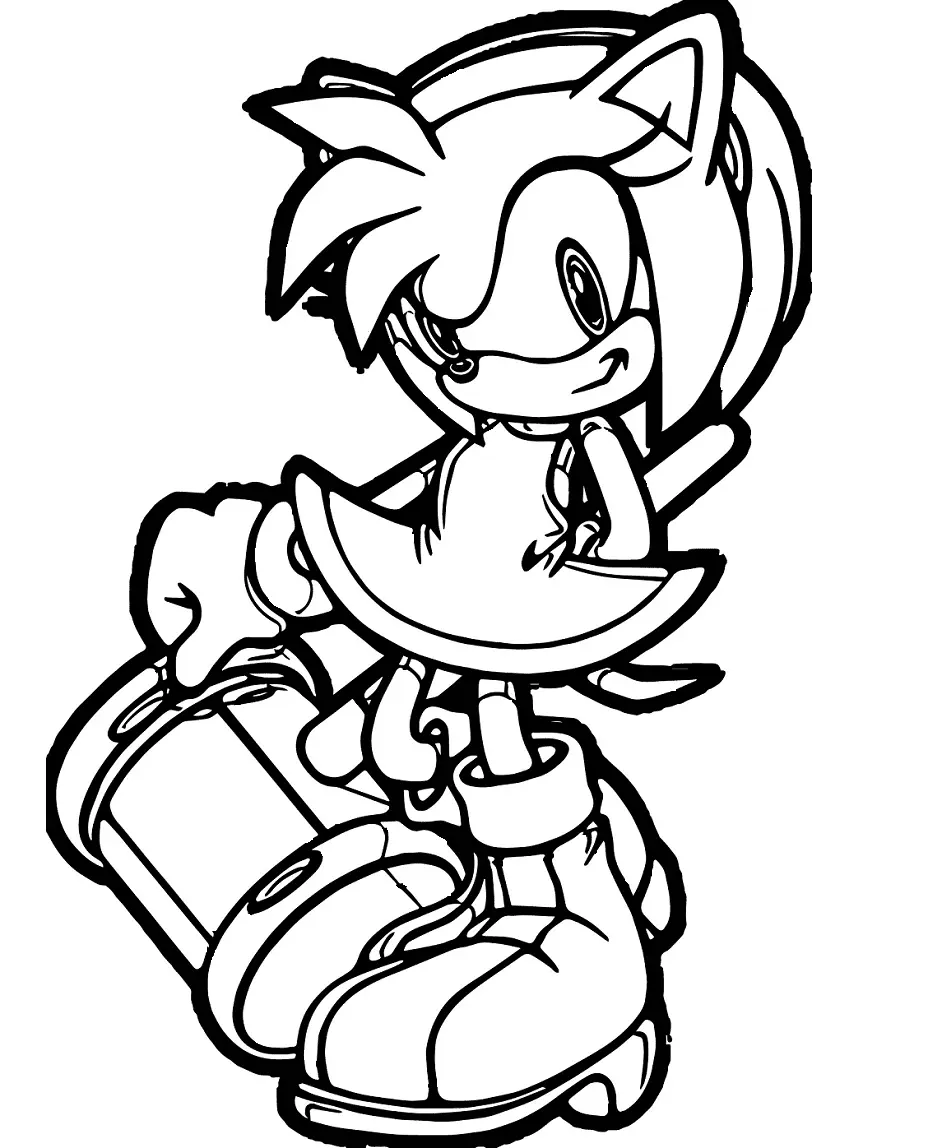 Amy Rose Coloring Pages