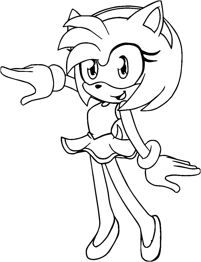 Amy Rose Coloring Pages