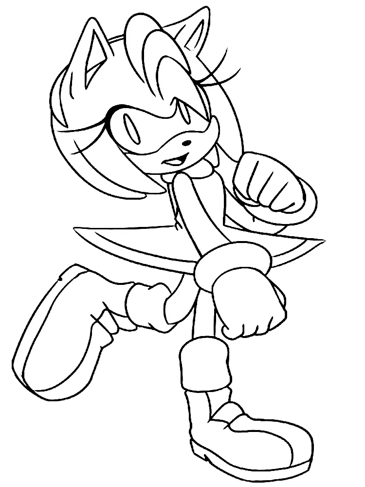 Amy Rose Coloring Pages