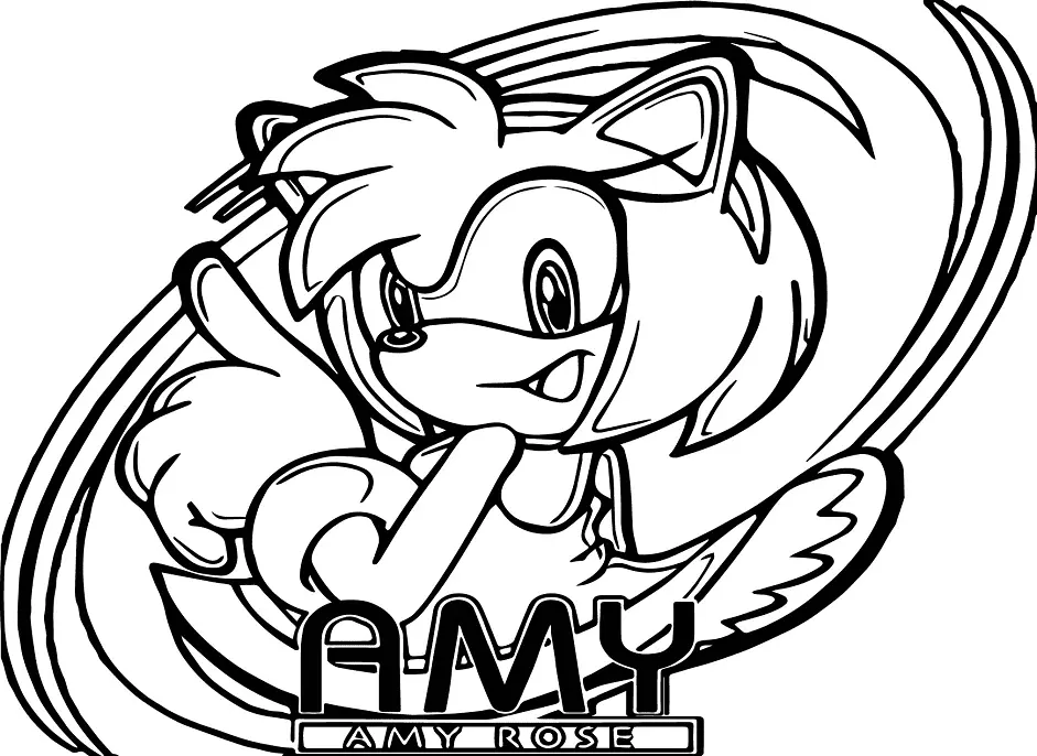 Amy Rose Coloring Pages