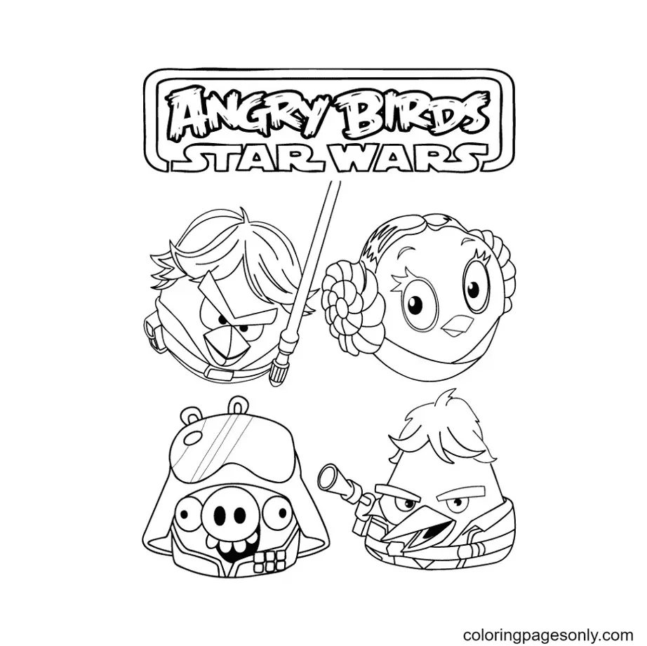 Angry Birds Coloring Pages