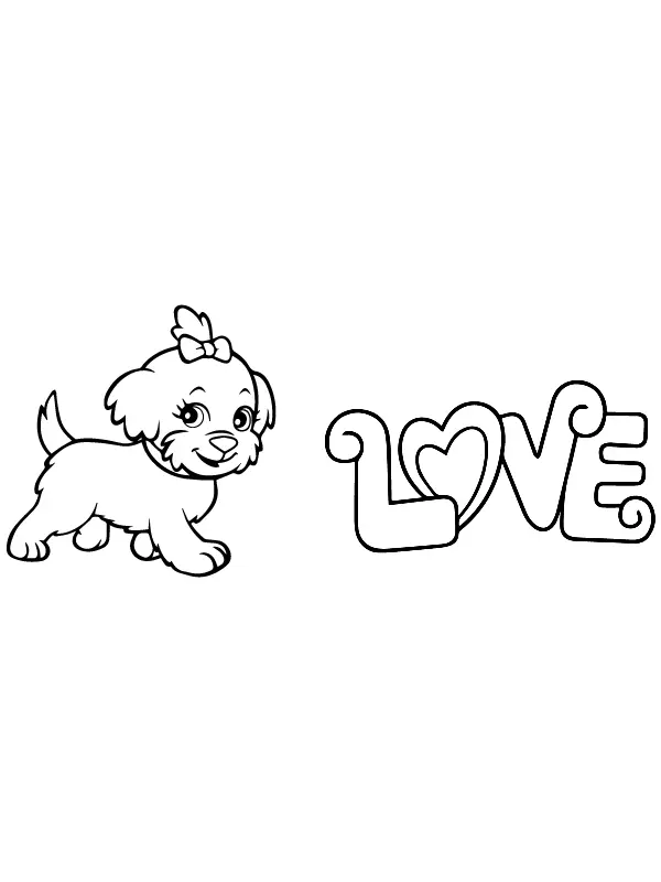Animal Valentine s Coloring Pages