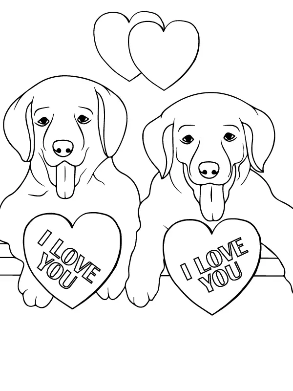 Animal Valentine s Coloring Pages