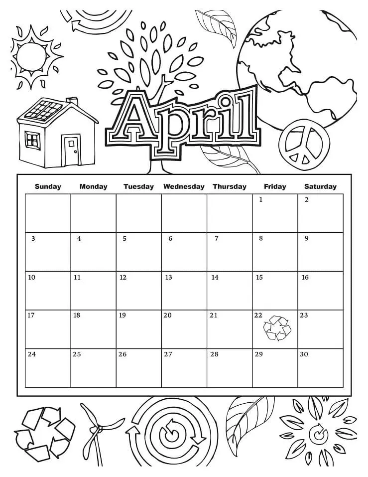 April Coloring Pages