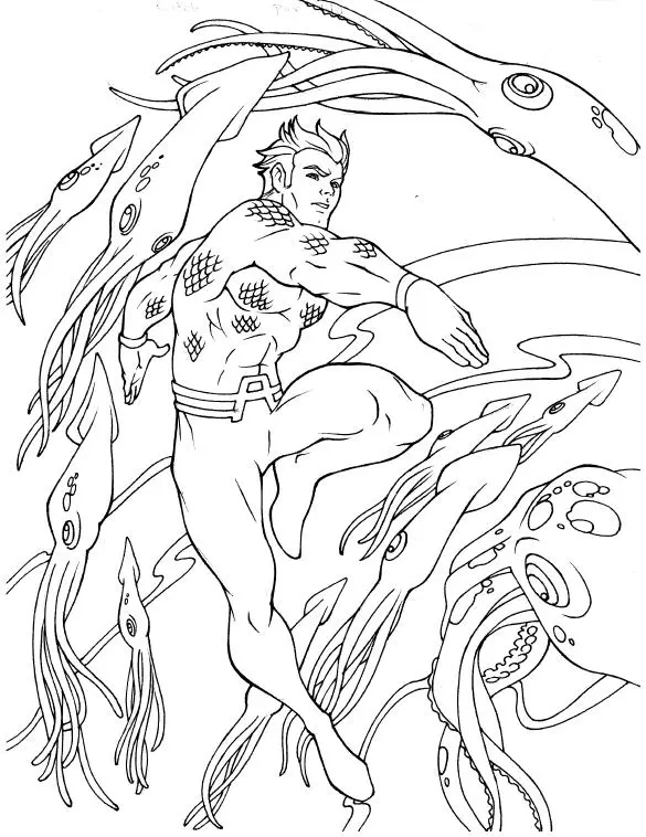 Aquaman Coloring Pages