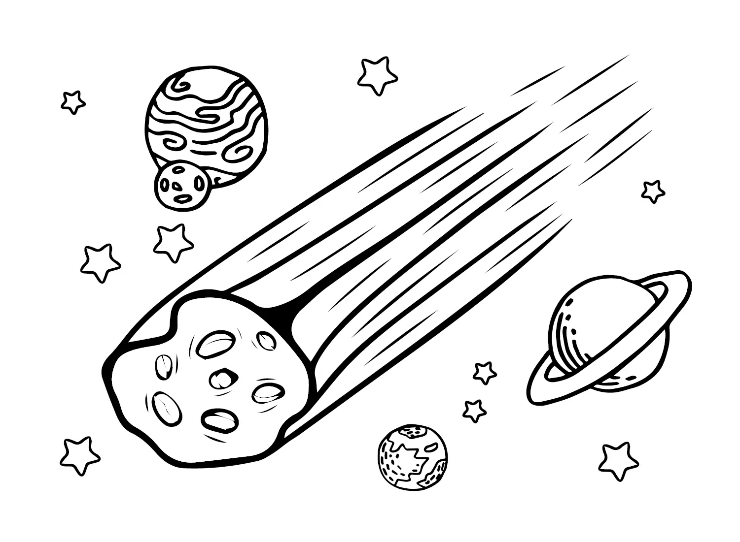 Asteroid Coloring Pages