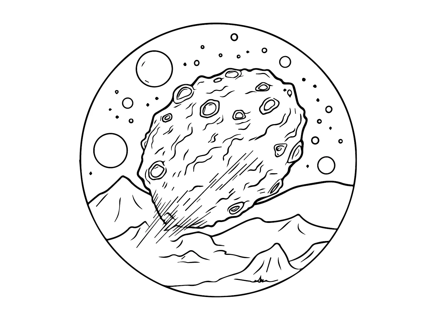 Asteroid Coloring Pages