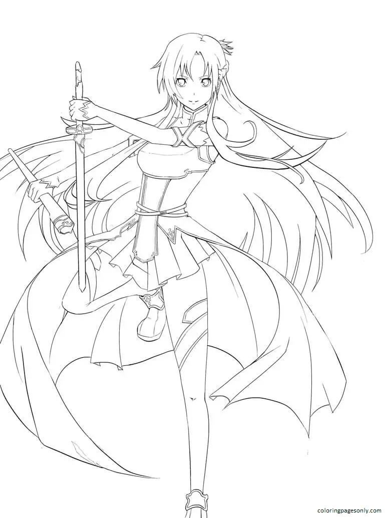 Asuna Coloring Pages