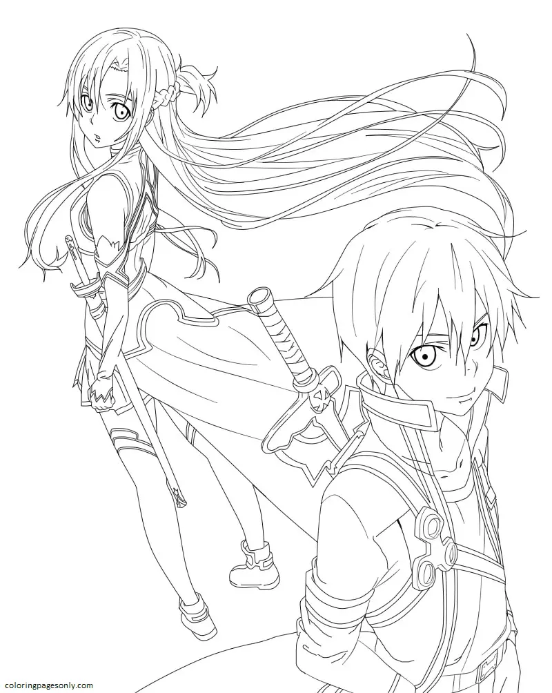 Asuna Coloring Pages