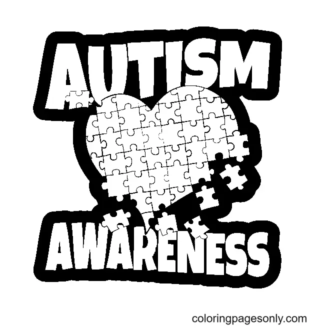 Autism Awareness Coloring Pages