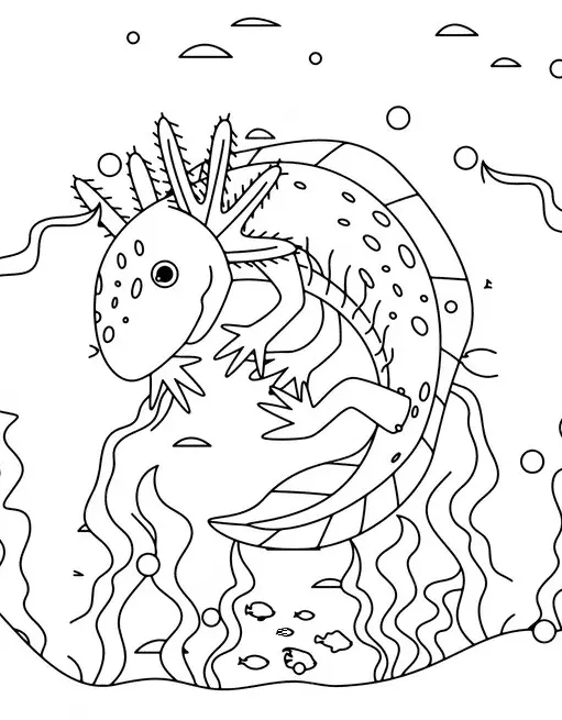 Axolotl Coloring Pages