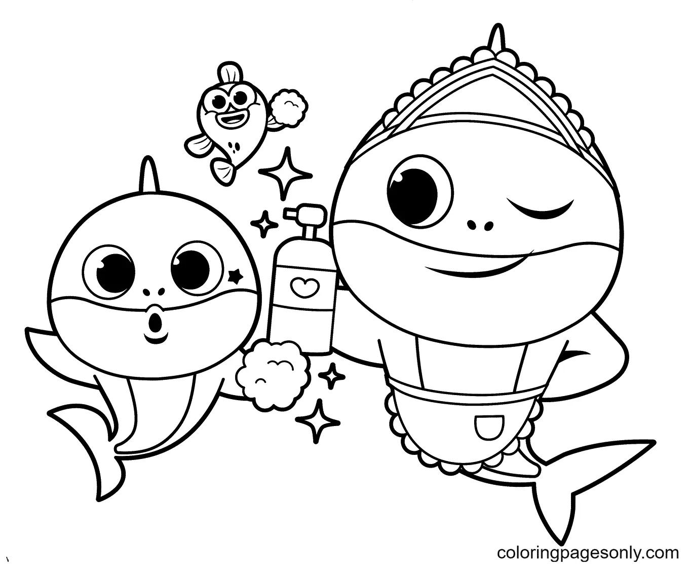 Baby Shark Coloring Pages