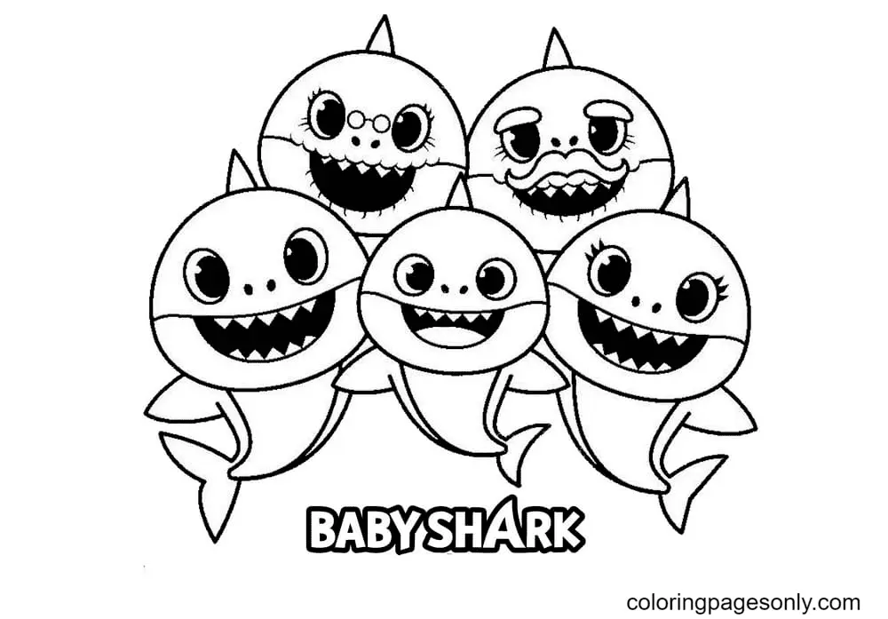 Baby Shark Coloring Pages