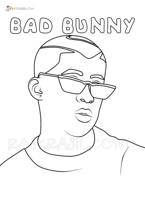 Bad Bunny Coloring Pages