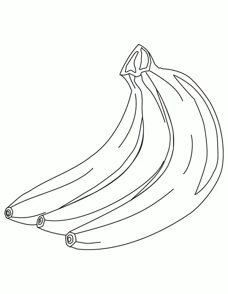 Banana Coloring Pages