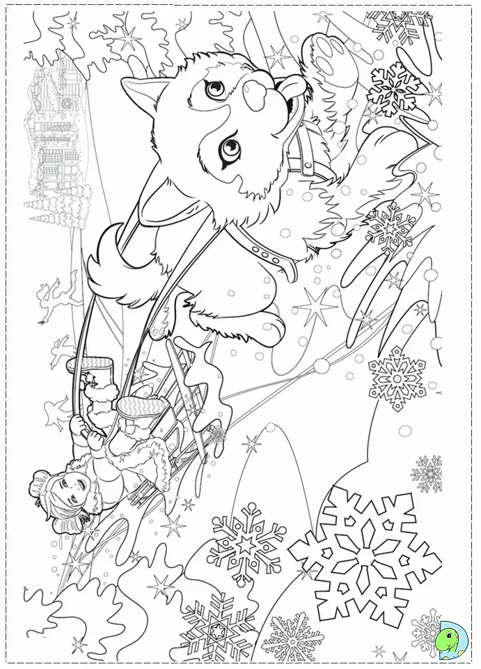 Barbie Christmas Coloring Pages
