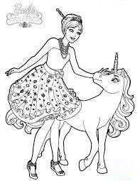 Barbie Horse Coloring Pages