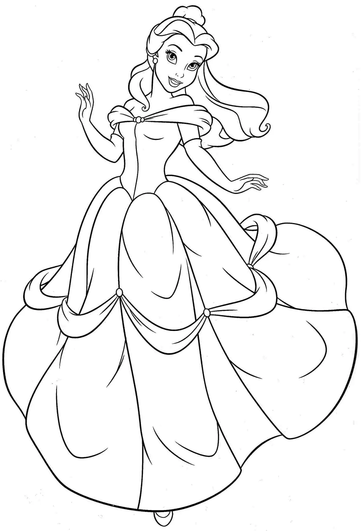 Belle Coloring Pages