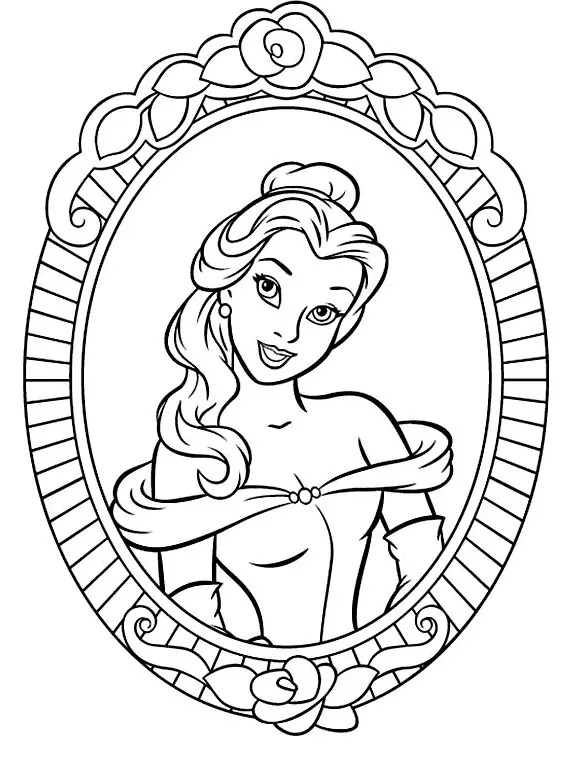 Belle Coloring Pages