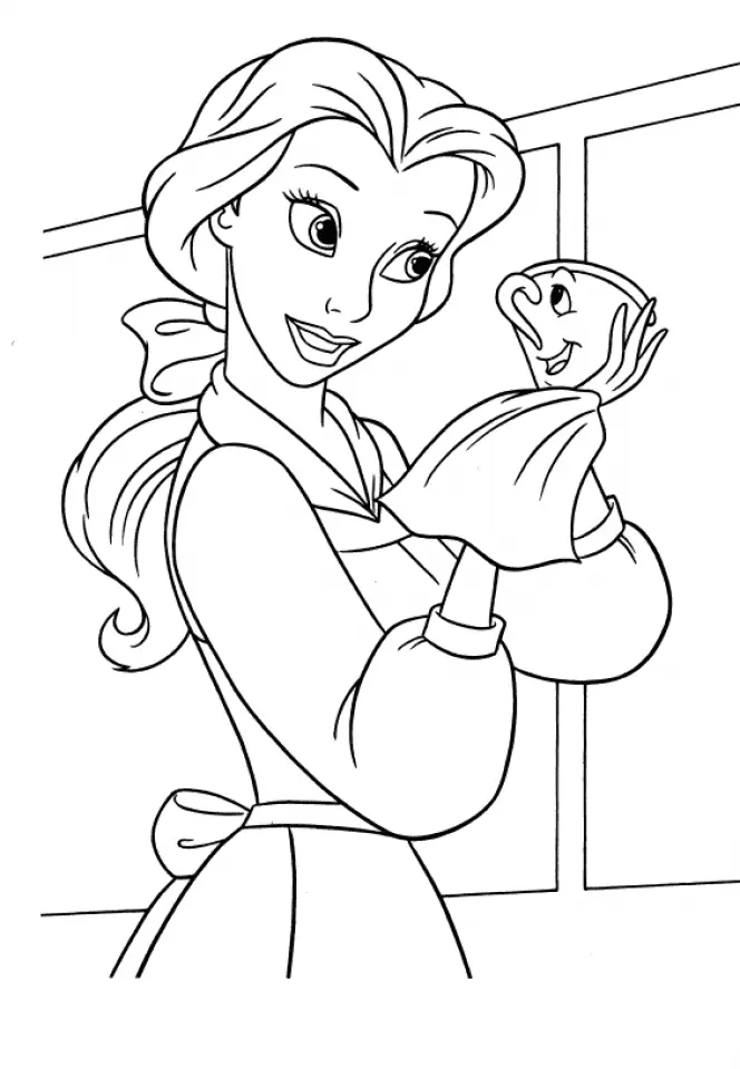 Belle Coloring Pages