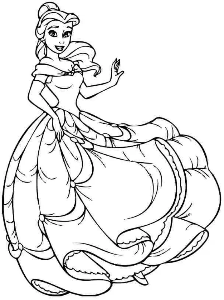 Belle Coloring Pages