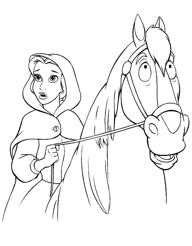 Belle Coloring Pages