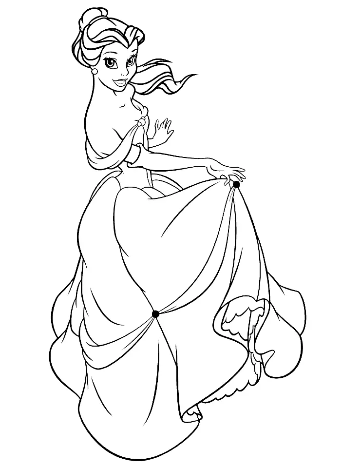 Belle Coloring Pages