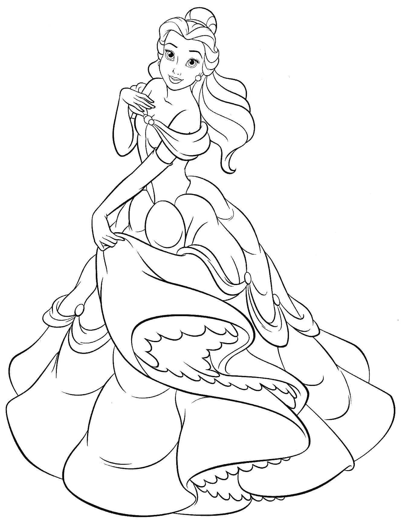 Belle Coloring Pages