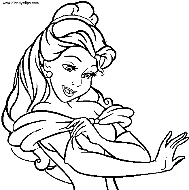 Belle Coloring Pages