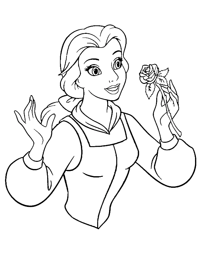 Belle Coloring Pages