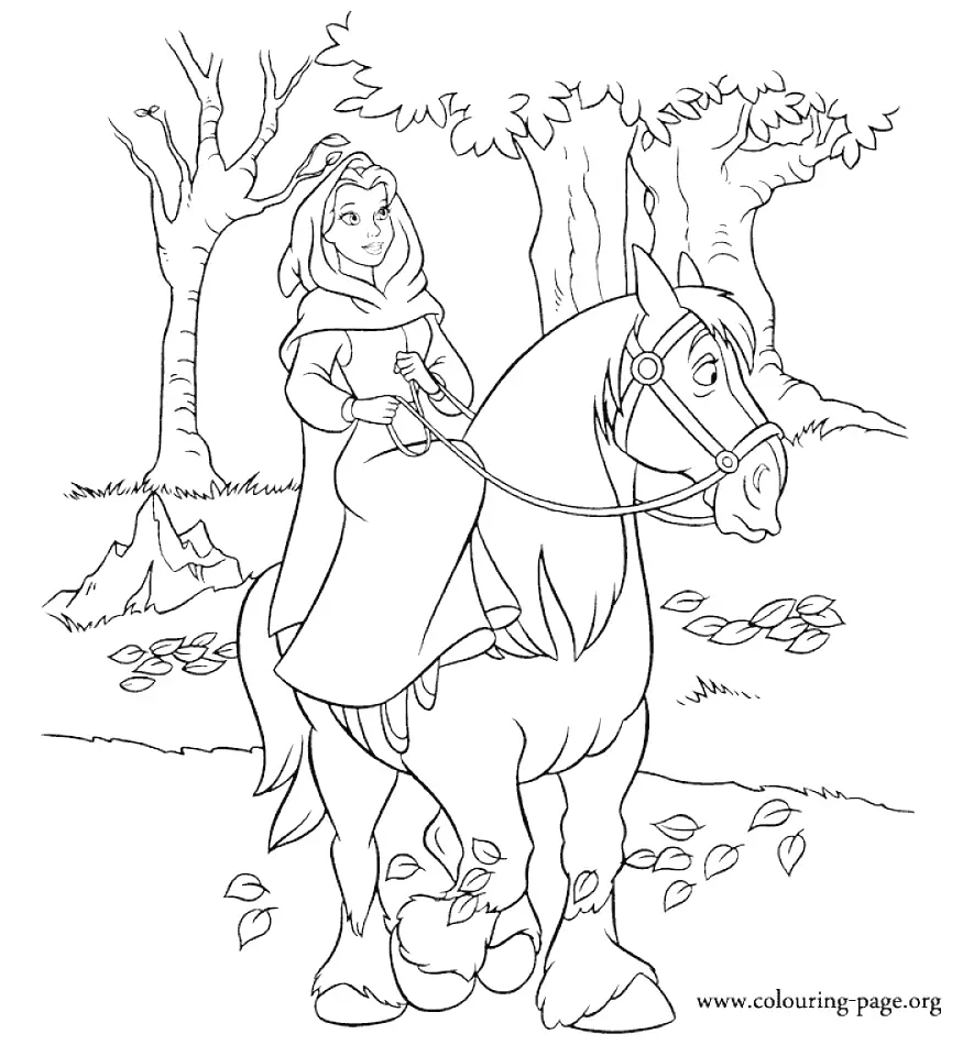 Belle Coloring Pages