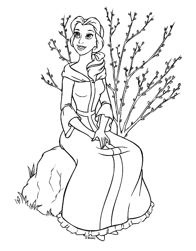 Belle Coloring Pages