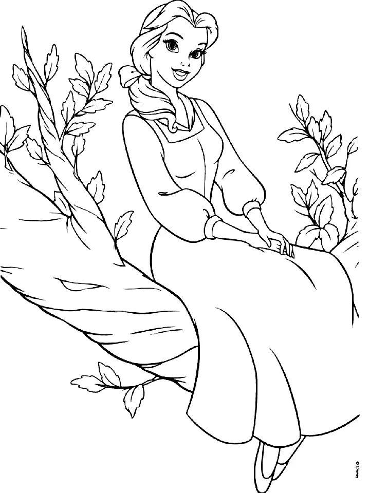 Belle Coloring Pages