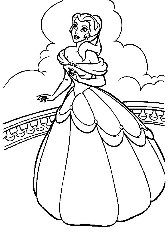 Belle Coloring Pages