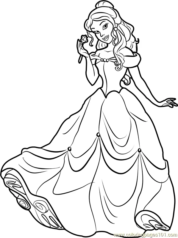 Belle Coloring Pages