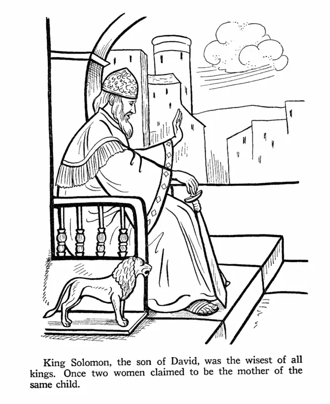Bible King Coloring Pages