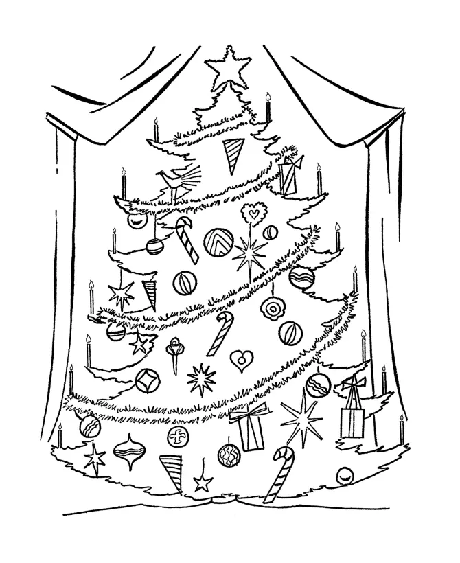 Big Christmas Tree Coloring Pages