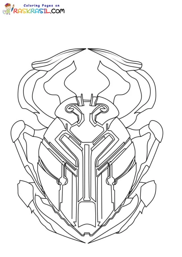 Blue Beetle Coloring Pages