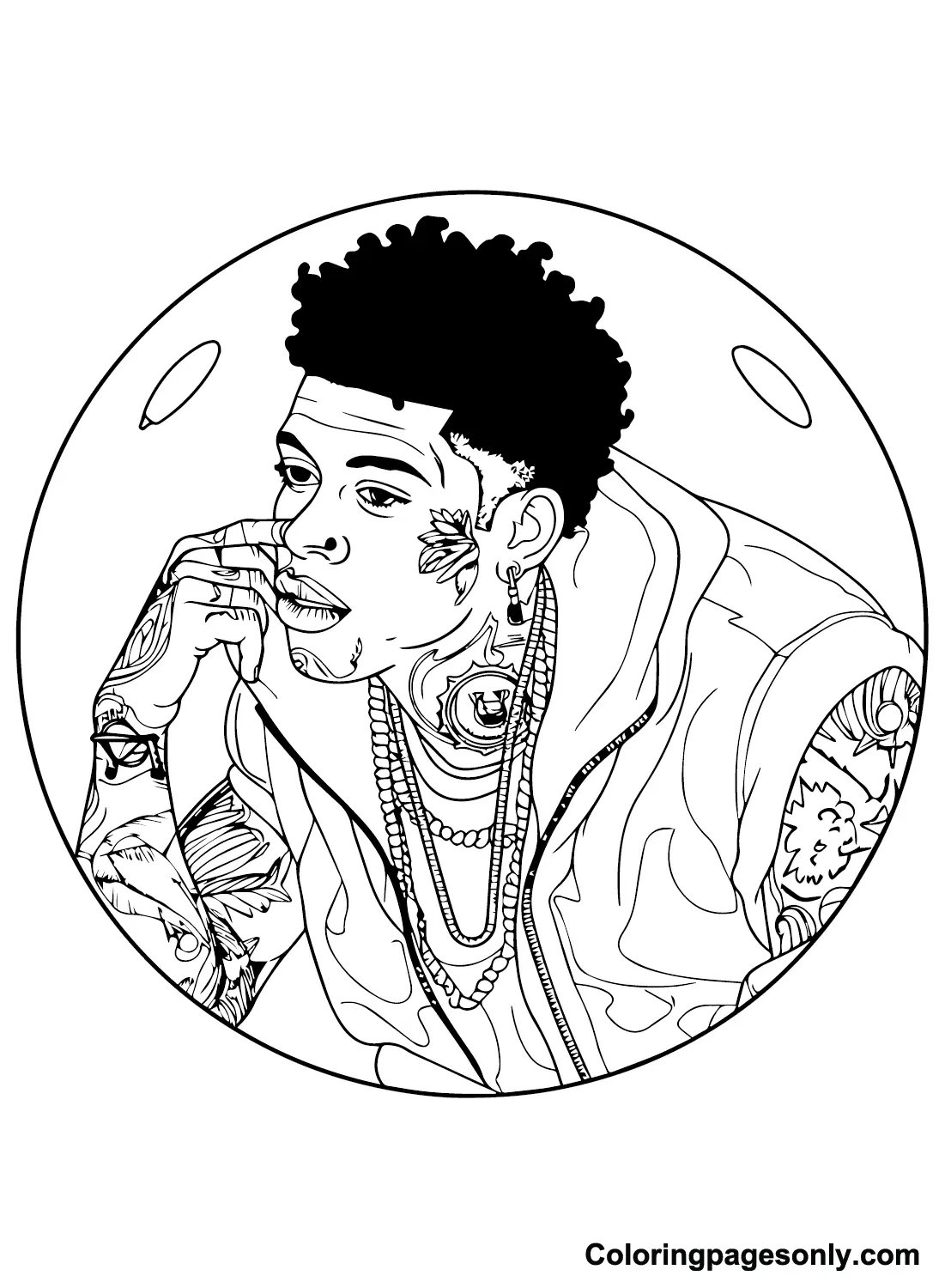 Blueface Coloring Pages
