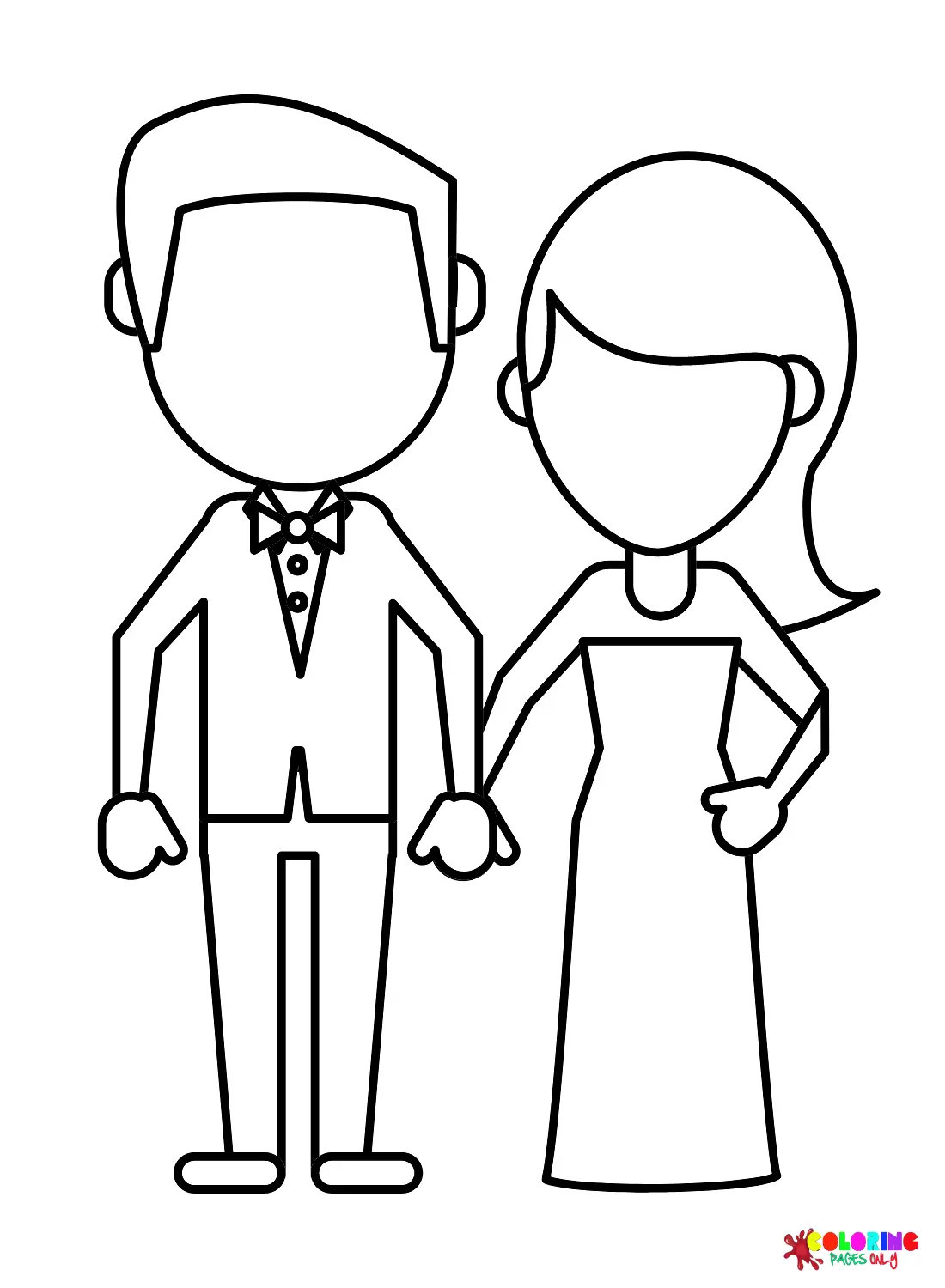 Bride and Groom Coloring Pages