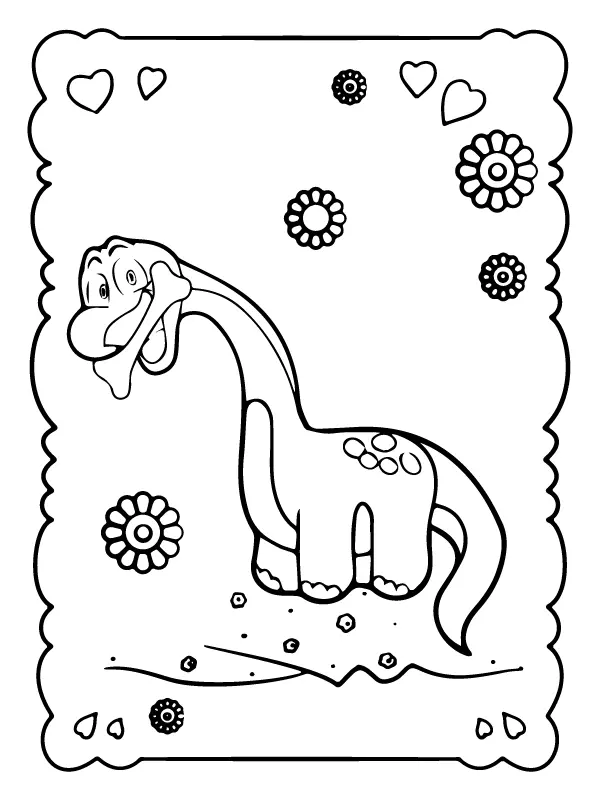 Bron the Dinosaur Coloring Pages