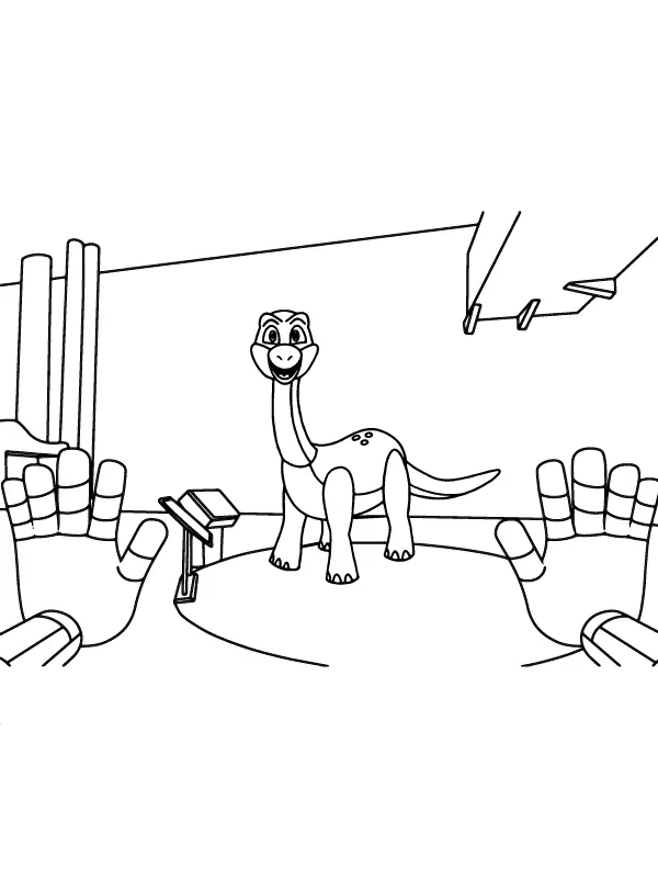 Bron the Dinosaur Coloring Pages